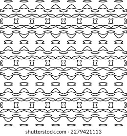 Stylish texture with figures from lines.
Abstract geometric black and white pattern for web page, textures, card, poster, fabric, textile. Monochrome graphic repeating design.