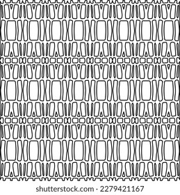 Textura elegante con figuras de líneas.
Resumen de patrones geométricos en blanco y negro para página web, texturas, tarjeta, afiche, tela, textil. Diseño repetitivo gráfico monocromo.