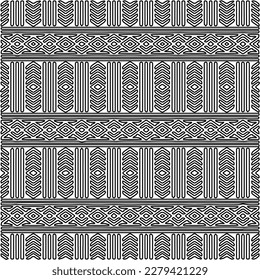 Stylish texture with figures from lines.
Abstract geometric black and white pattern for web page, textures, card, poster, fabric, textile. Monochrome graphic repeating design.