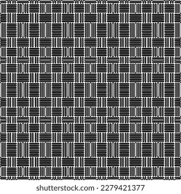 Stylish texture with figures from lines.
Abstract geometric black and white pattern for web page, textures, card, poster, fabric, textile. Monochrome graphic repeating design. 