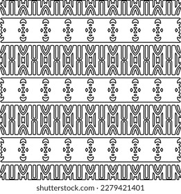 Stylish texture with figures from lines.
Abstract geometric black and white pattern for web page, textures, card, poster, fabric, textile. Monochrome graphic repeating design.