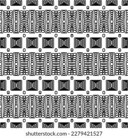 Stylish texture with figures from lines.
Abstract geometric black and white pattern for web page, textures, card, poster, fabric, textile. Monochrome graphic repeating design.