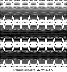 Stylish texture with figures from lines.
Abstract geometric black and white pattern for web page, textures, card, poster, fabric, textile. Monochrome graphic repeating design. 
