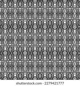 Textura elegante con figuras de líneas.
Resumen de patrones geométricos en blanco y negro para página web, texturas, tarjeta, afiche, tela, textil. Diseño repetitivo gráfico monocromo.