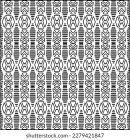 Stylish texture with figures from lines.
Abstract geometric black and white pattern for web page, textures, card, poster, fabric, textile. Monochrome graphic repeating design.