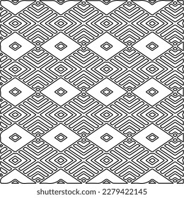 Stylish texture with figures from lines.
Abstract geometric black and white pattern for web page, textures, card, poster, fabric, textile. Monochrome graphic repeating design.