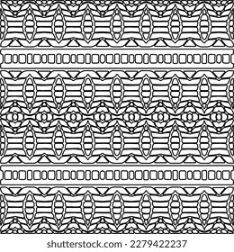 Stylish texture with figures from lines.
Abstract geometric black and white pattern for web page, textures, card, poster, fabric, textile. Monochrome graphic repeating design.