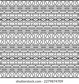 Stylish texture with figures from lines.
Abstract geometric black and white pattern for web page, textures, card, poster, fabric, textile. Monochrome graphic repeating design.