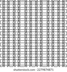 Stylish texture with figures from lines.
Abstract geometric black and white pattern for web page, textures, card, poster, fabric, textile. Monochrome graphic repeating design.