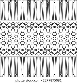 Stylish texture with figures from lines.
Abstract geometric black and white pattern for web page, textures, card, poster, fabric, textile. Monochrome graphic repeating design.