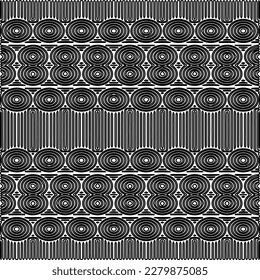 Stylish texture with figures from lines.
Abstract geometric black and white pattern for web page, textures, card, poster, fabric, textile. Monochrome graphic repeating design.