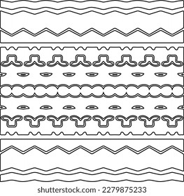 Stylish texture with figures from lines.
Abstract geometric black and white pattern for web page, textures, card, poster, fabric, textile. Monochrome graphic repeating design.