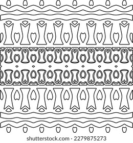 Stylish texture with figures from lines.
Abstract geometric black and white pattern for web page, textures, card, poster, fabric, textile. Monochrome graphic repeating design.