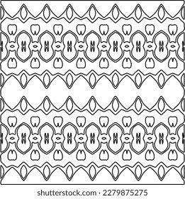 Stylish texture with figures from lines.
Abstract geometric black and white pattern for web page, textures, card, poster, fabric, textile. Monochrome graphic repeating design.