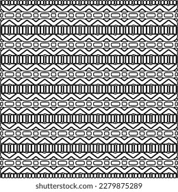 Stylish texture with figures from lines.
Abstract geometric black and white pattern for web page, textures, card, poster, fabric, textile. Monochrome graphic repeating design.