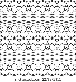 Stylish texture with figures from lines.
Abstract geometric black and white pattern for web page, textures, card, poster, fabric, textile. Monochrome graphic repeating design.