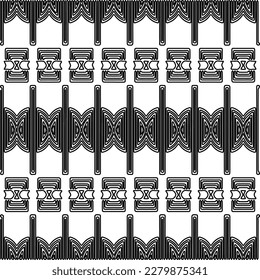 Stylish texture with figures from lines.
Abstract geometric black and white pattern for web page, textures, card, poster, fabric, textile. Monochrome graphic repeating design.