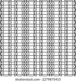 Stylish texture with figures from lines.
Abstract geometric black and white pattern for web page, textures, card, poster, fabric, textile. Monochrome graphic repeating design.