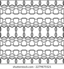 Stylish texture with figures from lines.
Abstract geometric black and white pattern for web page, textures, card, poster, fabric, textile. Monochrome graphic repeating design.