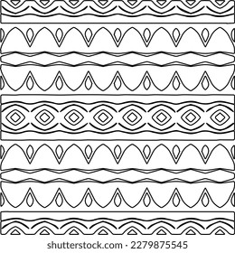 Stylish texture with figures from lines.
Abstract geometric black and white pattern for web page, textures, card, poster, fabric, textile. Monochrome graphic repeating design.