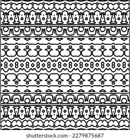 Stylish texture with figures from lines.
Abstract geometric black and white pattern for web page, textures, card, poster, fabric, textile. Monochrome graphic repeating design.