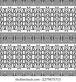 Stylish texture with figures from lines.
Abstract geometric black and white pattern for web page, textures, card, poster, fabric, textile. Monochrome graphic repeating design.