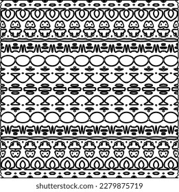 Stylish texture with figures from lines.
Abstract geometric black and white pattern for web page, textures, card, poster, fabric, textile. Monochrome graphic repeating design.