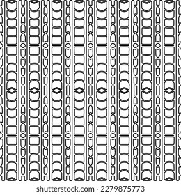 Stylish texture with figures from lines.
Abstract geometric black and white pattern for web page, textures, card, poster, fabric, textile. Monochrome graphic repeating design.