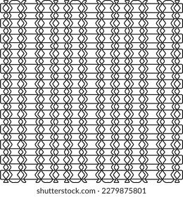 Stylish texture with figures from lines.
Abstract geometric black and white pattern for web page, textures, card, poster, fabric, textile. Monochrome graphic repeating design.