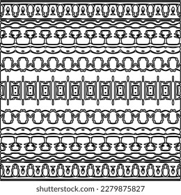 Stylish texture with figures from lines.
Abstract geometric black and white pattern for web page, textures, card, poster, fabric, textile. Monochrome graphic repeating design.
