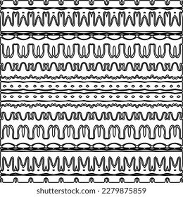 Stylish texture with figures from lines.
Abstract geometric black and white pattern for web page, textures, card, poster, fabric, textile. Monochrome graphic repeating design.