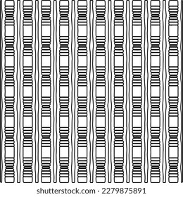 Stylish texture with figures from lines.
Abstract geometric black and white pattern for web page, textures, card, poster, fabric, textile. Monochrome graphic repeating design.