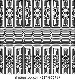 Textura elegante con figuras de líneas.
Resumen de patrones geométricos en blanco y negro para página web, texturas, tarjeta, afiche, tela, textil. Diseño repetitivo gráfico monocromo.