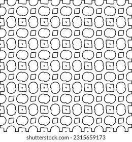 Stylish texture with figures from lines.
Abstract geometric black and white pattern for web page, textures, card, poster, fabric, textile. Monochrome graphic repeating design. 