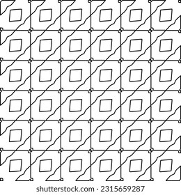Stilvolle Textur mit Figuren aus Linien.
Abstraktes geometrisches Schwarz-Weiß-Muster für Webseiten, Texturen, Karten, Plakate, Gewebe, Textilien. Monochrome grafische Wiederholungsdesign. 