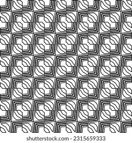 Textura elegante con figuras de líneas.
Resumen de patrones geométricos en blanco y negro para página web, texturas, tarjeta, afiche, tela, textil. Diseño repetitivo gráfico monocromo. 