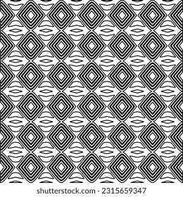 Textura elegante con figuras de líneas.
Resumen de patrones geométricos en blanco y negro para página web, texturas, tarjeta, afiche, tela, textil. Diseño repetitivo gráfico monocromo. 