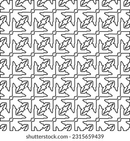 Stylish texture with figures from lines.
Abstract geometric black and white pattern for web page, textures, card, poster, fabric, textile. Monochrome graphic repeating design. 