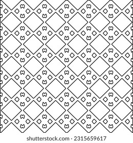 Stylish texture with figures from lines.
Abstract geometric black and white pattern for web page, textures, card, poster, fabric, textile. Monochrome graphic repeating design. 