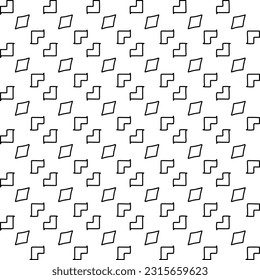 Stylish texture with figures from lines.
Abstract geometric black and white pattern for web page, textures, card, poster, fabric, textile. Monochrome graphic repeating design. 