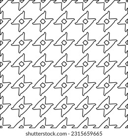 Stylish texture with figures from lines.
Abstract geometric black and white pattern for web page, textures, card, poster, fabric, textile. Monochrome graphic repeating design. 