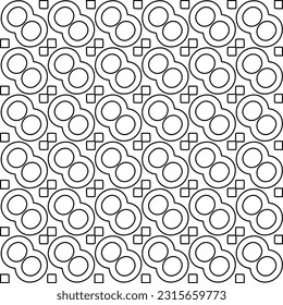 Stylish texture with figures from lines.
Abstract geometric black and white pattern for web page, textures, card, poster, fabric, textile. Monochrome graphic repeating design. 