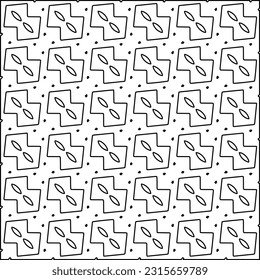 Stylish texture with figures from lines.
Abstract geometric black and white pattern for web page, textures, card, poster, fabric, textile. Monochrome graphic repeating design. 