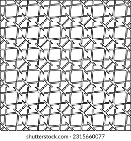 Stylish texture with figures from lines.
Abstract geometric black and white pattern for web page, textures, card, poster, fabric, textile. Monochrome graphic repeating design. 