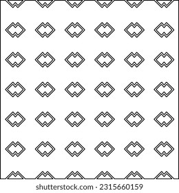 Stylish texture with figures from lines.
Abstract geometric black and white pattern for web page, textures, card, poster, fabric, textile. Monochrome graphic repeating design. 