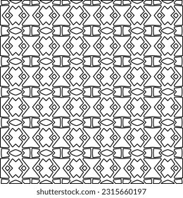 Textura elegante con figuras de líneas.
Resumen de patrones geométricos en blanco y negro para página web, texturas, tarjeta, afiche, tela, textil. Diseño repetitivo gráfico monocromo. 