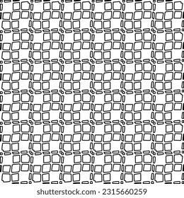 Stylish texture with figures from lines.
Abstract geometric black and white pattern for web page, textures, card, poster, fabric, textile. Monochrome graphic repeating design. 