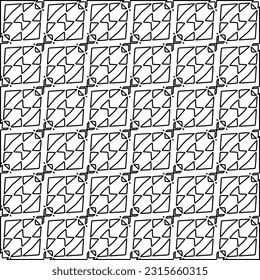 Stylish texture with figures from lines.
Abstract geometric black and white pattern for web page, textures, card, poster, fabric, textile. Monochrome graphic repeating design. 