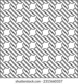 Textura elegante con figuras de líneas.
Resumen de patrones geométricos en blanco y negro para página web, texturas, tarjeta, afiche, tela, textil. Diseño repetitivo gráfico monocromo. 