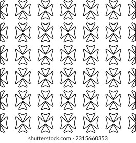 Stylish texture with figures from lines.
Abstract geometric black and white pattern for web page, textures, card, poster, fabric, textile. Monochrome graphic repeating design. 